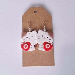 Cat earrings.